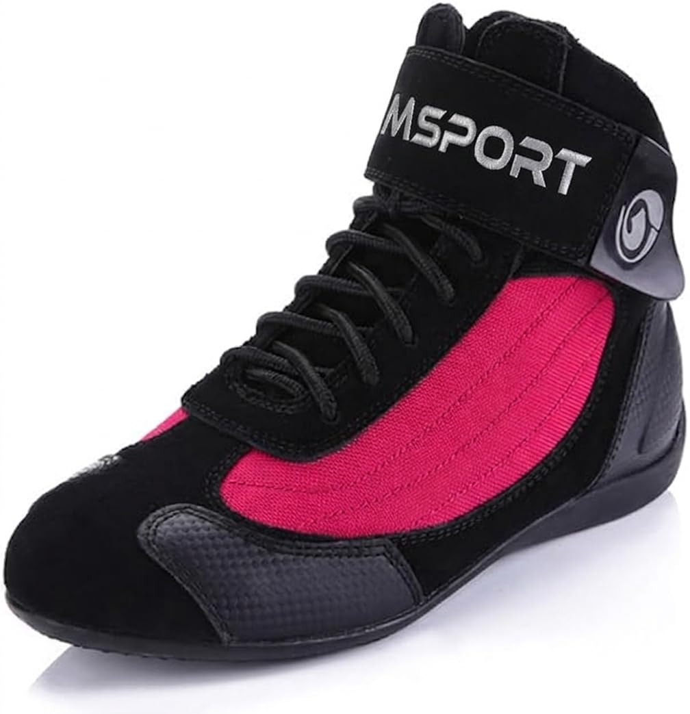 Scarpe da Moto per Uomo/Donna Unisex Stivali Moto Traspirante e Antiscivolo