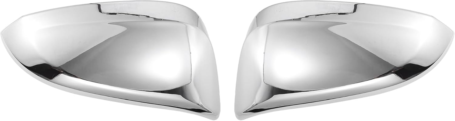 X AUTOHAUX Pair Car Rear View Driver Passenger Side Mirror Cover Cap Overlay Chrome Plated for Toyota HILUX 2015-2022 Mirror Guard Cover Exterior Decoration Trim