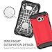 Asuwish Phone Case for Samsung Galaxy S7 Edge with Tempered Glass Screen Protector Cover and Slim Hybrid Dual Layer Cell Accessories Protective Glaxay S7edge Gaxaly S 7 GS7 7s 7edge Women Men Red