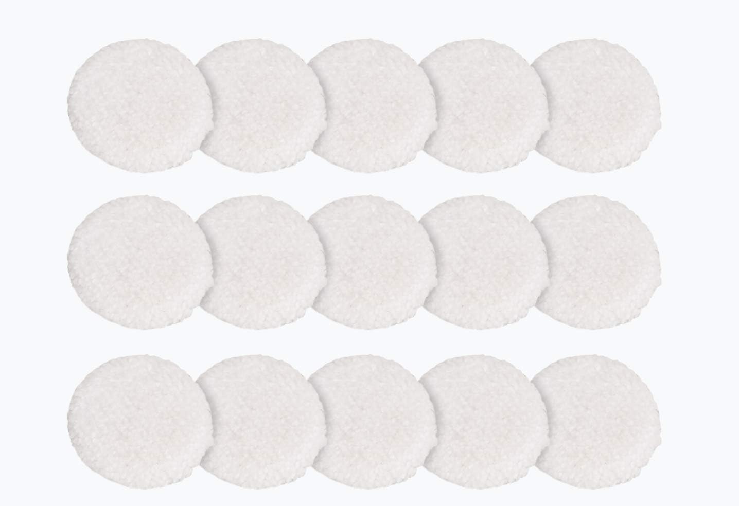Rubbermaid Reveal Power Scrubber 15 Replacement Microfiber Pads for Velcro Head Grout Head, for Cordless Electric Battery Powered Scrub Brush, Ideal for Polishing/Glass/Mirrors/Stainless Steel