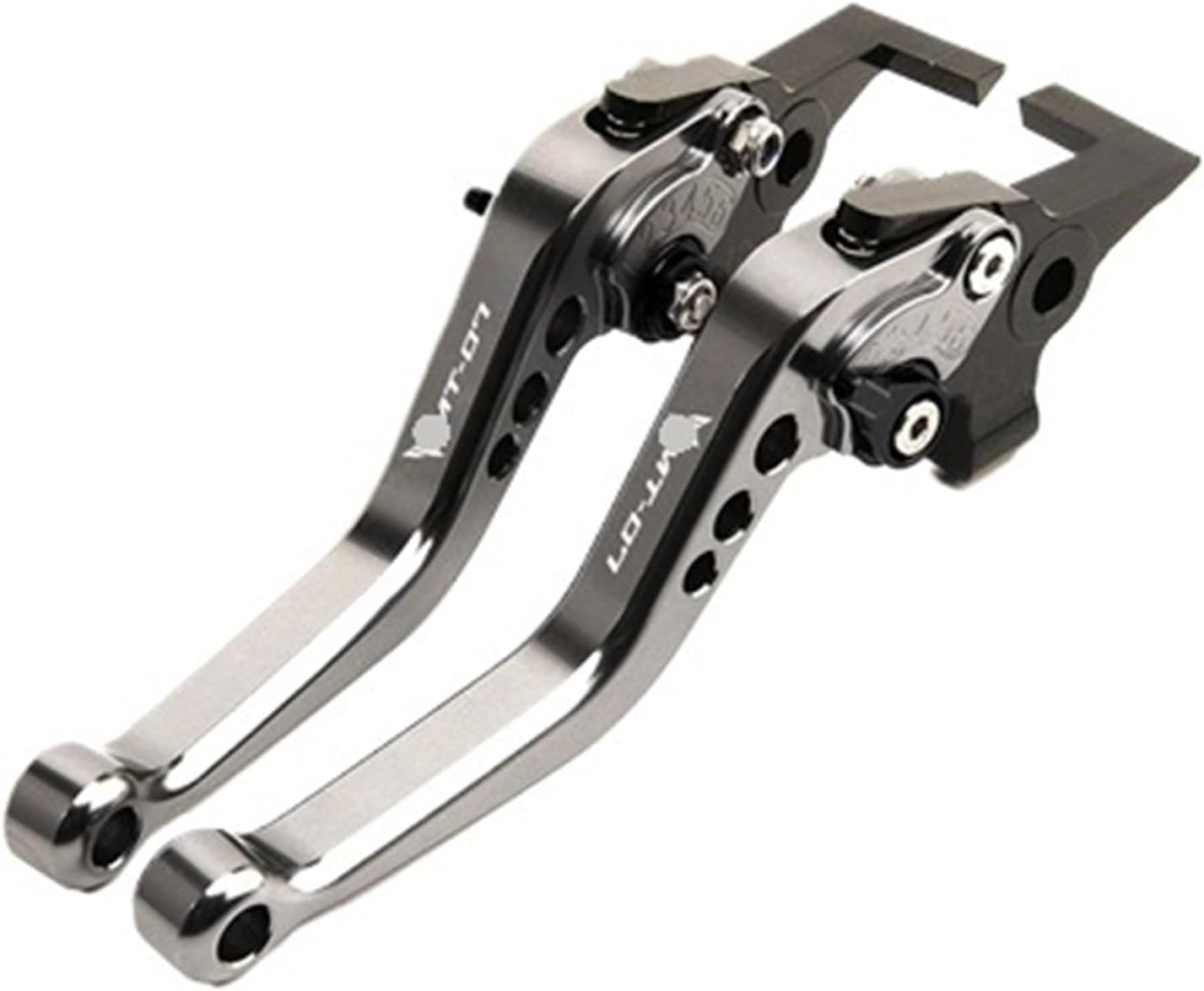 Compatible with Yamaha MT-07 MT 07 FZ07 MT07 2014-2025+ Short Brake Clutch Lever Motorcycle CNC Adjustable Brake Clutch Levers Accessories(Grey)