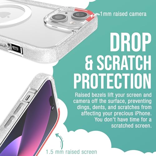 Image of Smartish iPhone 15 Plus Magnetic Case - Gripmunk Compatible with MagSafe [Lightweight + Protective] Slim /Thin Grip Cover for Apple iPhone 15 Plus - Clearly Clear