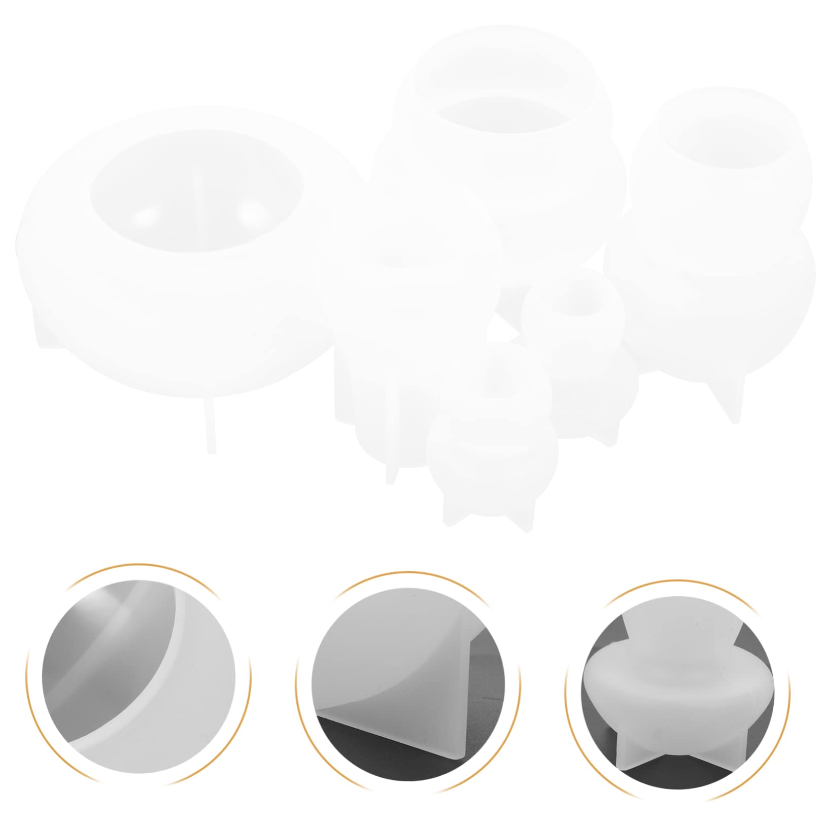 VILLCASE 2 Juegos Moldes de Silicona para Manualidades Forma de Molde Reutilizable para Decoración Diy
