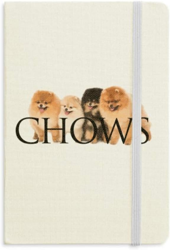 Chow Chinese Pet Hair Art Deco Fashion Notebook Official Fabric Hard Cover Classic Journal Diary
