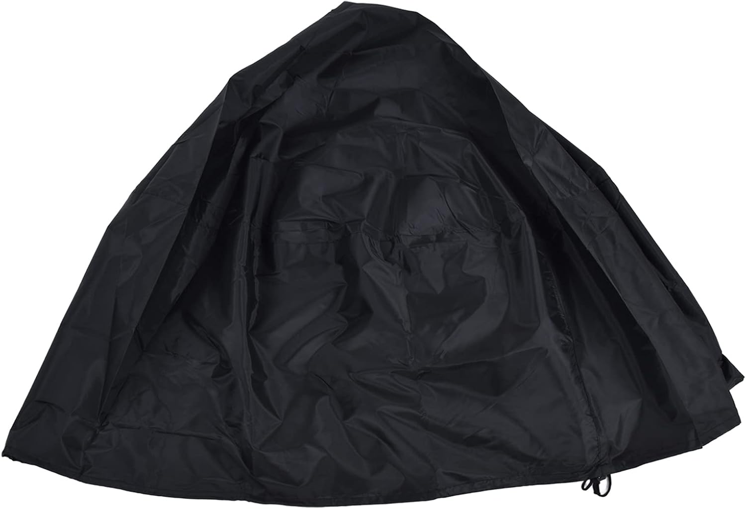 Fire Pit Cover Round Protection Outdoor Fireplace Cover for All Seasons Patio Camping Black Polyester 48x18 Inches with Storage Bag