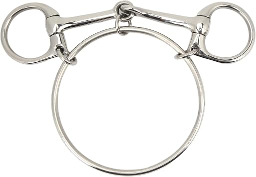 TANIQIACA Equestrian Stainless Steel Horse Snaffle - 5 - Inch Durably Bit for Effective ing & Outdoor Riding