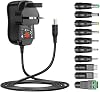 Zolt 36W Universal Power Adapter AC DC 3V 4.5V 5V 6V 7.5V 9V 12V Power Supply with 10 DC Plugs for Household Electronics, 3000mA Max