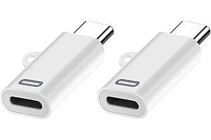 2-Pack White Lightning to USB-C Fast Charging Adapter