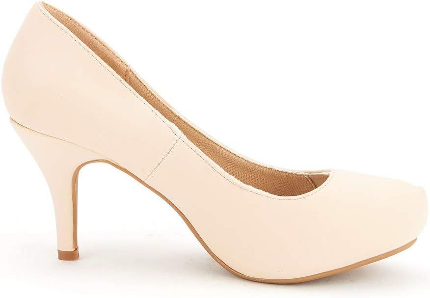 DREAM PAIRS Tiffany Women's Classic Elegant Versatile Low Stiletto Heel Dress Platform Pumps Shoes - Image 3