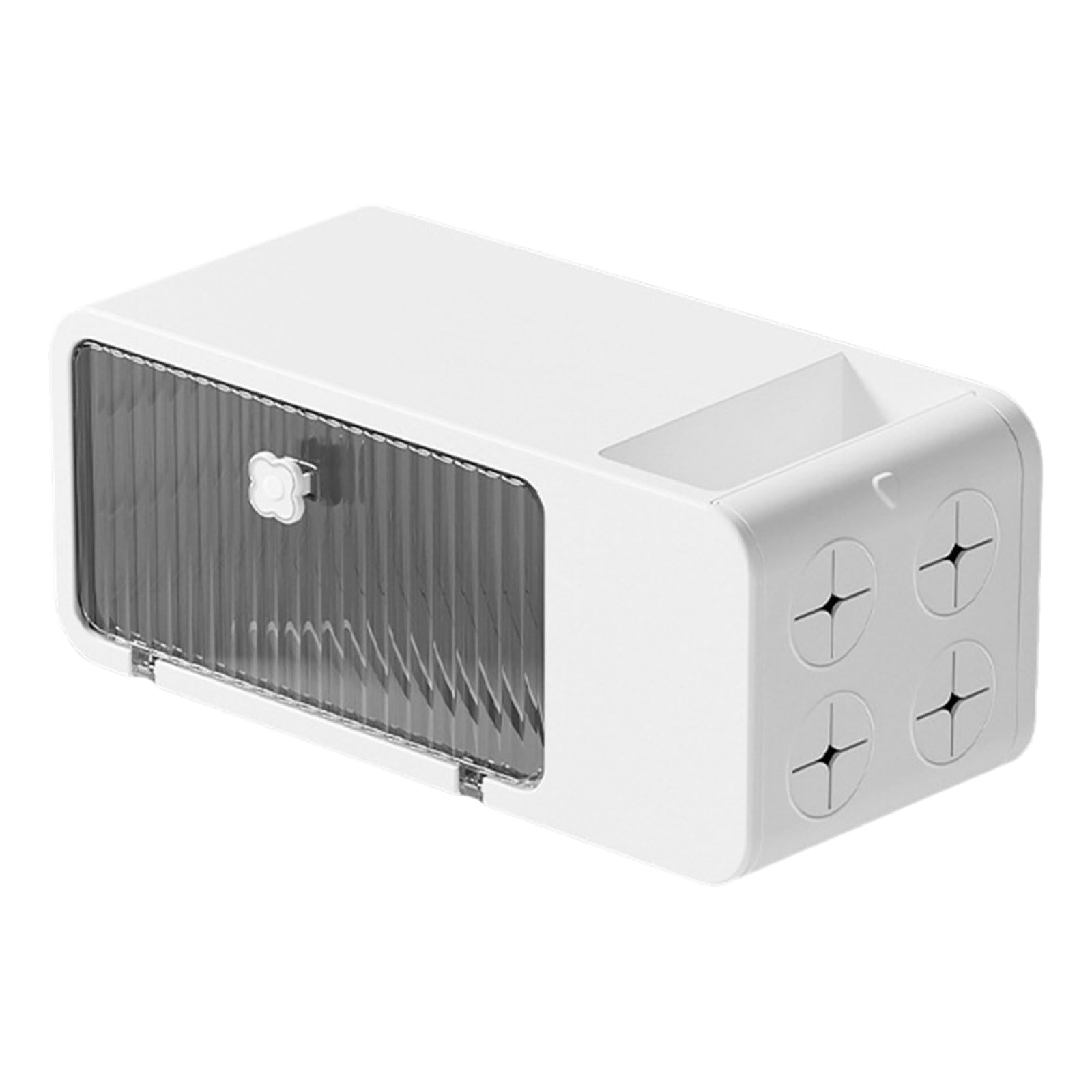 Buxuaaaa White Wall Mounted Portable Elegant Tissue Storage Box Holder For Supplies Car And Travel Use Sturdy Pp Materials Wall Mounted Tissue Dispenser