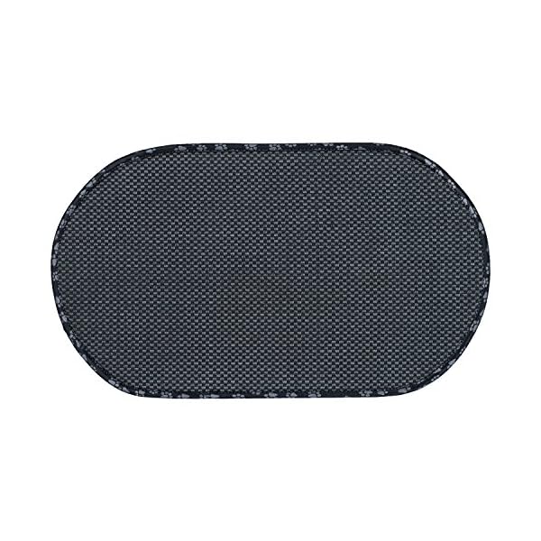 Envision Home 443301 Microfiber Pet Bowl Mat, 12.5 Inch x 21.5 Inch, Black
