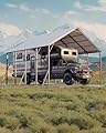 Garvee 20x20 ft Metal Carport Kit, 120° Steep-Pitch Vertical Roof for Snow Shedding, 173" High-Clearance RV & Tractor Shelter, Heavy-Duty 2 Cars Car Port with Reinforced Frame