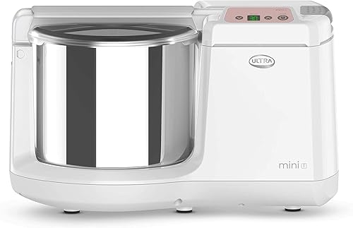 Ultra Mini T - Molinillo húmedo de piedra de 1,25 L con amasadora Atta y temporizador digital, 110 voltios