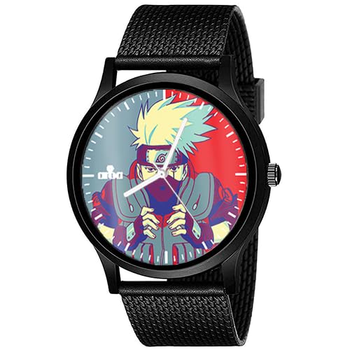 AROA Watch New Watch for Kakashi Hatake 3D Color Model : 839 Black Metal Type Analog Black Strap Watch Red and Blue Dial for Men Stylish Watch for Boys (B0CC2YYF2K) Amazon Price History, Amazon Price Tracker