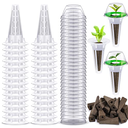 Vesici Kit de acessórios de jardim hidropônico, incluindo cestas de cultivo, tampas de isolamento tr