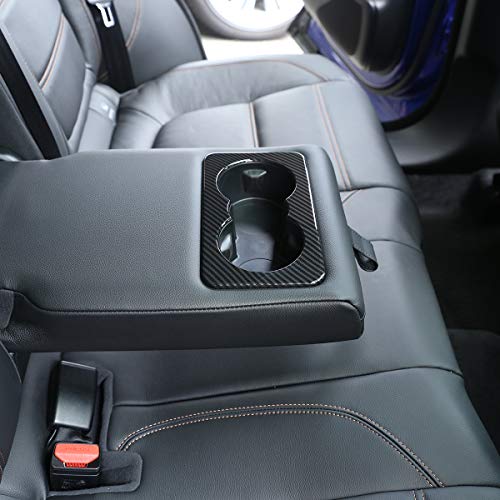 Portavasos trasero para Jaguar F-Pace 2016-2018 ABS fibra carbono miniatura 5