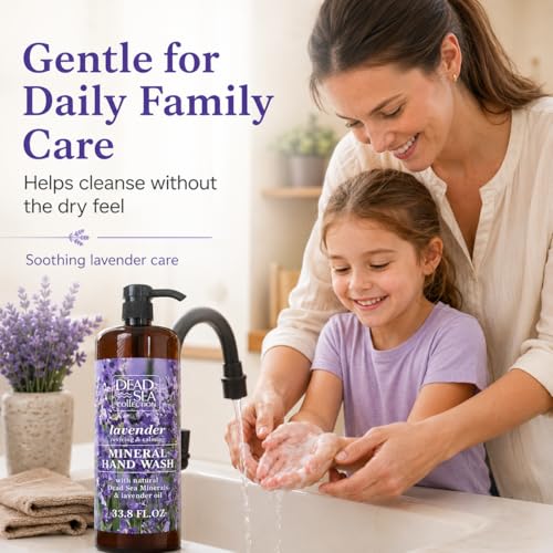 Image of Dead Sea Collection Hand Soap Pump Lavender - Moisturizing Hand Wash Liquid with Dead Sea Minerals and Lavender Oil, Reviving, Calming - Pack of 2 (33.8 Fl Oz Each) - 67.6 Fl Oz Total
