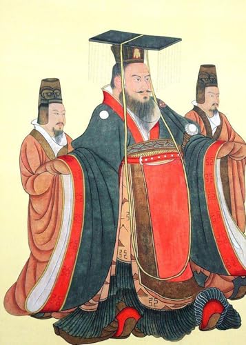 Portrait de l'empereur Sui Wendi affiche en toile vintage 50x70cm