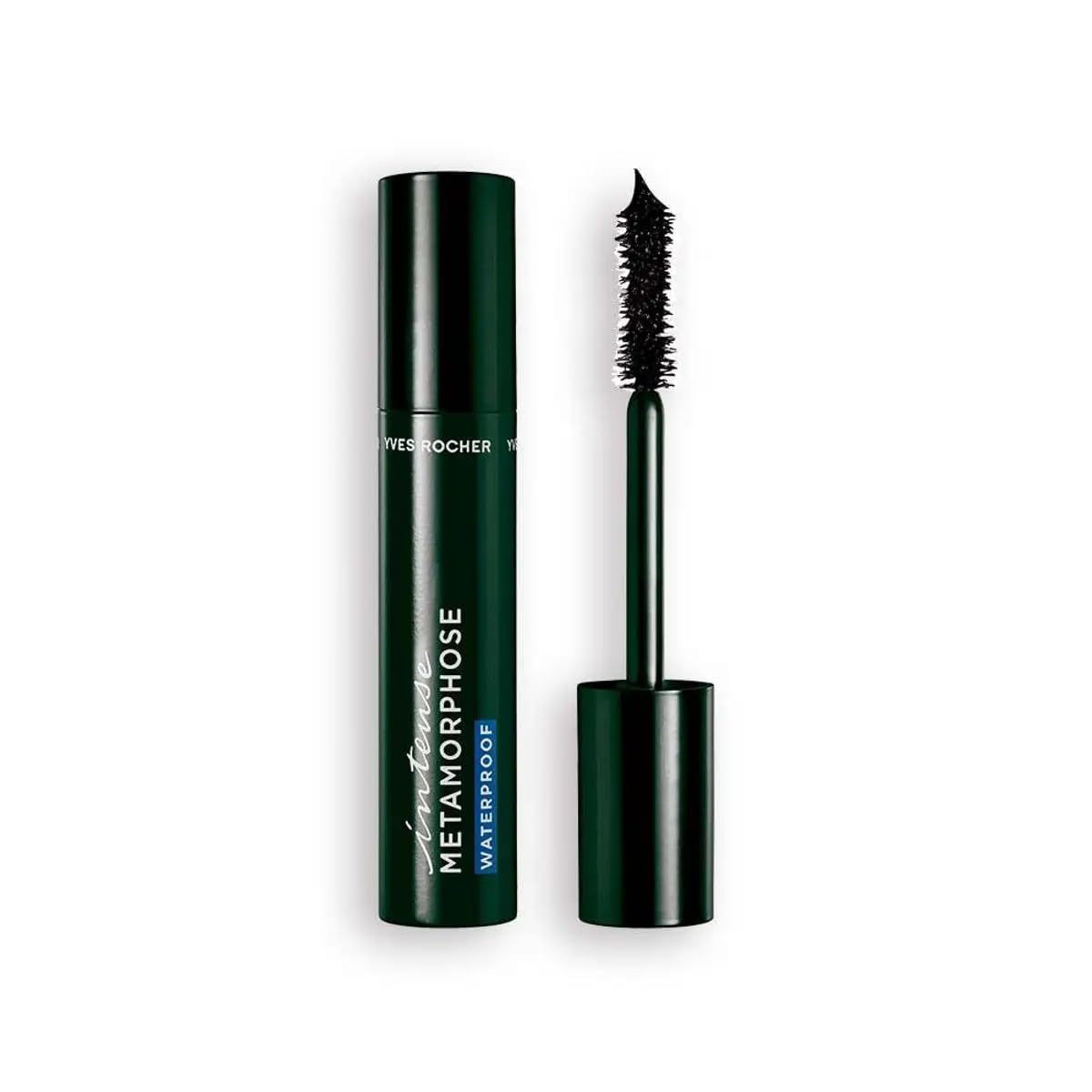 Yves Rocher INTENSE METAMORPHOSE Mascara Wasserfest Schwarz - 24-Stunden wasserfester Halt - Intensives Schwarz, pflegende natürliche Inhaltsstoffe - Voluminöse, definierte Wimpern - 7.8 ml