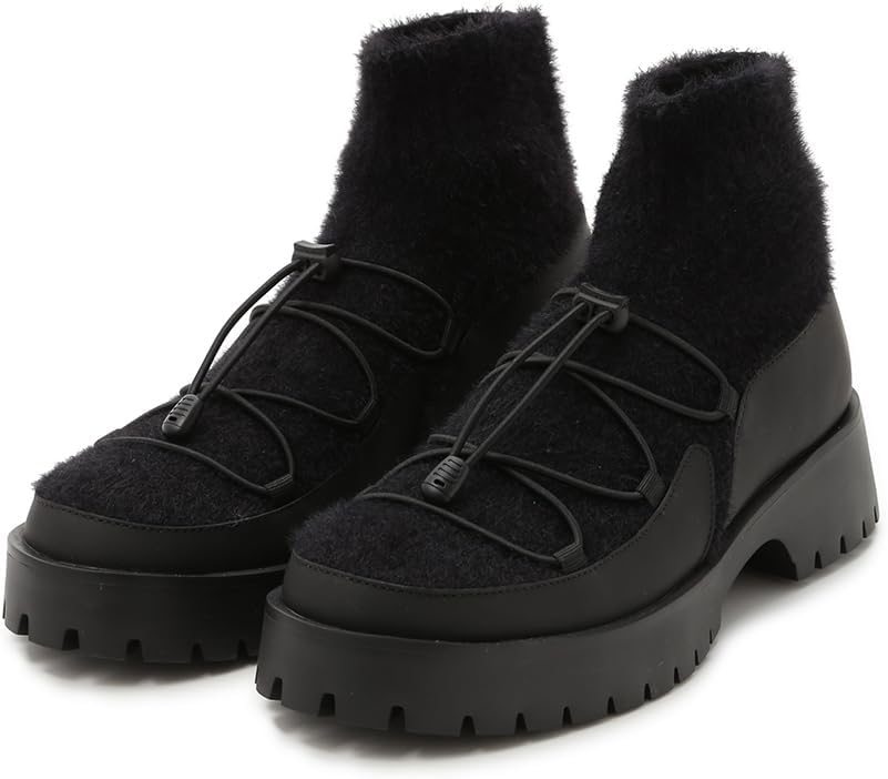 emmi◇フェザーヤーンニットブーツ/シューズ/24cm/BLK/13WGS245501