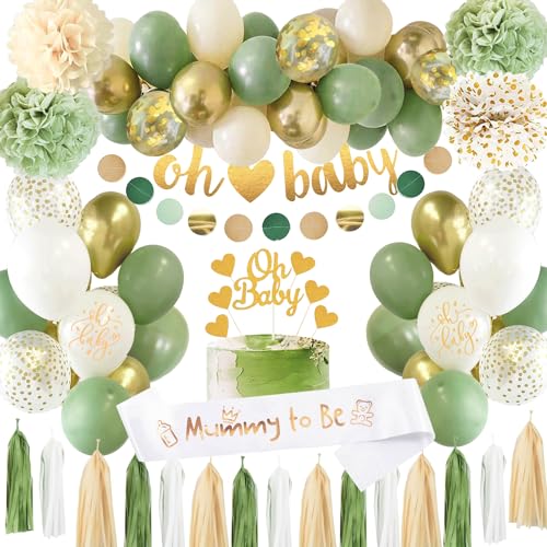 Tasoraor Babyparty Deko Set Junge - Baby Shower Girlande, Banner & Ballons In Blau