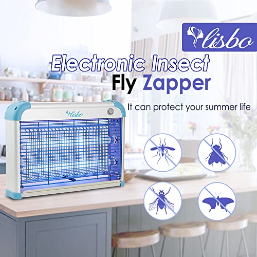 Electric Bug Zapper, 3000 Volt Powerful Flying Insect Mosquito Flies Killer 20W Blue Uv Light Attract, Plug-In Pest Control Machine For Moth,Fruit Fly,Fungus Gnat,Garage Bug Catcher/Eliminator/Shocker #TOP1