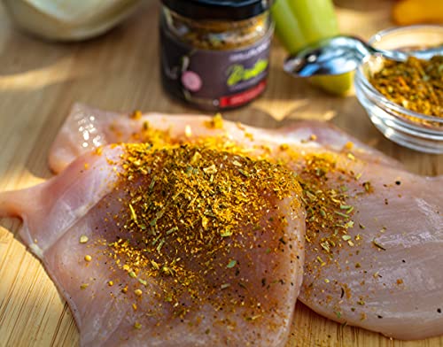 Gewürze Set Geschenk - Grill Gewürz Gewürzmischung für BBQ Fleisch Fisch Gemüse 12 Designgläser von Grillplanet Premiumqualität