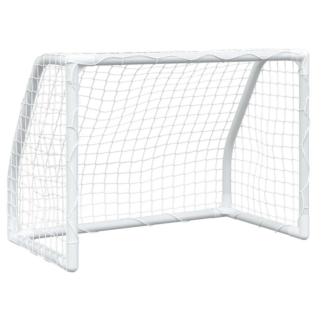 Porta da calcio per bambini, 2 pezzi, con pallone da calcio e pompa, porta da calcio da giardino, 64 x 35 x 48 cm, in metallo