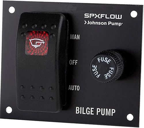 Johnson Pump s 82044 Interruptor de panel de 3 vías de 12 V con bomba de sentina