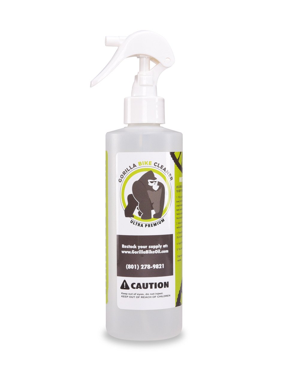 Gorilla Bike Oil Spray Chain Cleaner - Biodegradable & Non-Flammable Drivetrain Cleaner - 1-Step Old Oil Removal with water