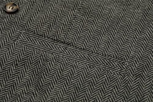 SevenBoy Men's Casual Suit Vest Regular Fit Wool Herringbone Waistcoat For Wedding and Party4