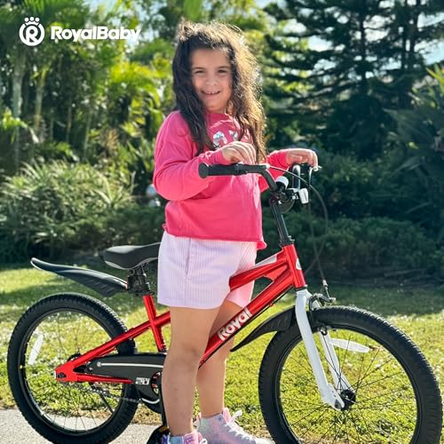 Image of RoyalBaby Bicycle for Kids Cycle for 8 to 12 Years Boys & Girls 20 Inch | Training Wheels | Adjustable Seat | 1 Year Warranty | Red