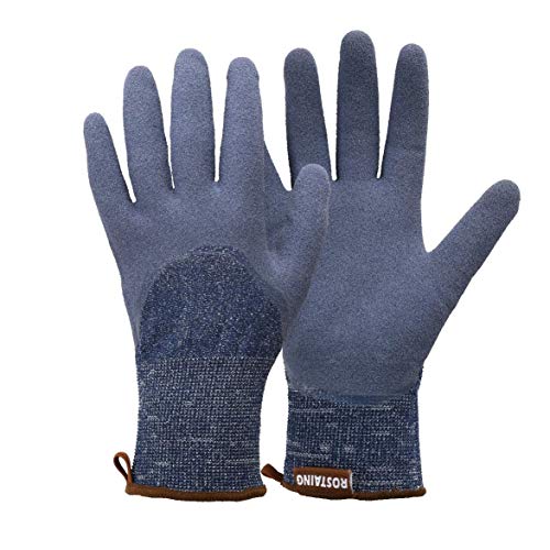 Rostaing Gants en denim résistants aux coupures niveau D avec revêtement en nitrile - Bleu jean denim 9/L Cover