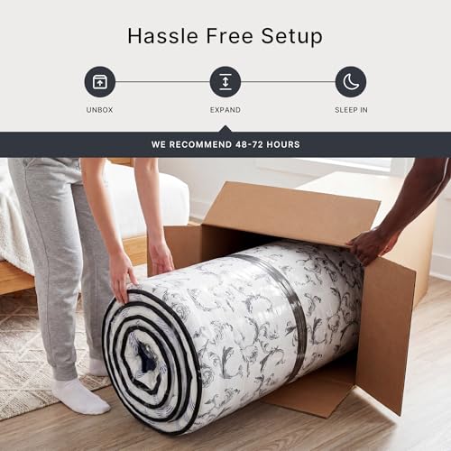 Image of Signature Design by Ashley Twin Size Chime 8 Inch Medium Firm Innerspring Mattress with Pressure Relief Quilt Foam, Fiberglass-Free, Mattress In A Box