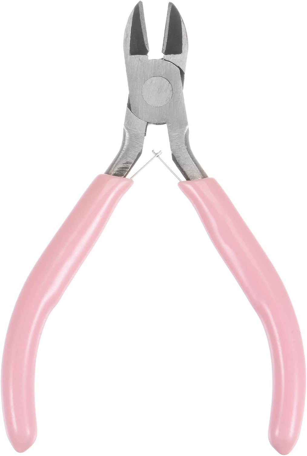 Wire Cutters 4.5 Inch Diagonal Cutting Side Precision Pliers with Pink Plastic Handle for DIY Crafts Jewelry Making