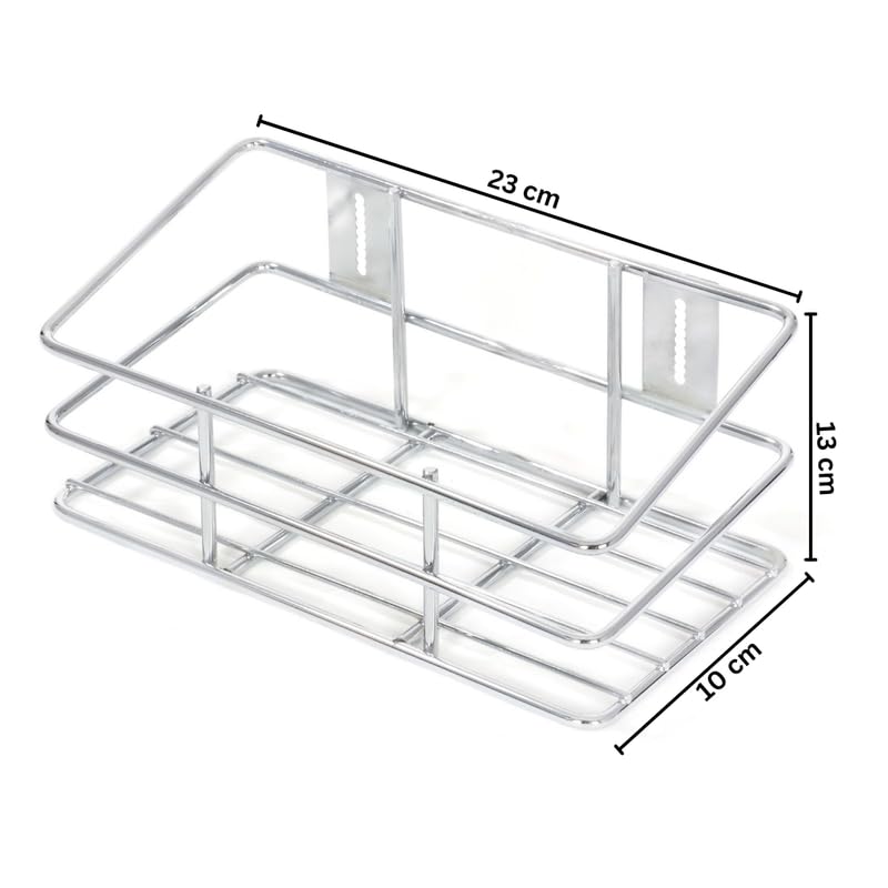 Image of S.K. Stainless Steel Glass Holder Stand for Kitchen /Glass Holder for Kitchen /Kitchen Organizer(9 INCH)(Upto 3 Glasses)(Size:-23 * 13 * 10 cm)