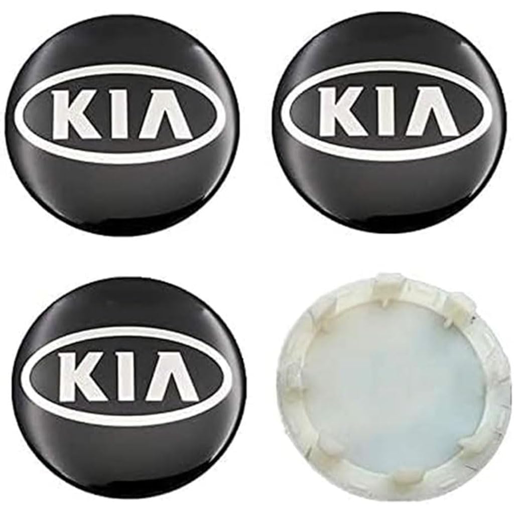 4 Radnabenkappen Für KIA - 58mm ABS Zentralabdeckung In Rot