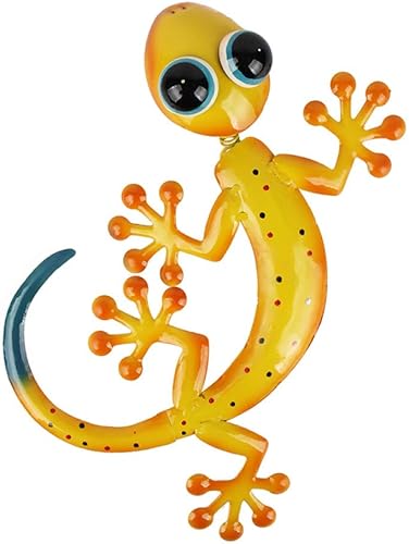 Estatuas Estatua Escultura Hogar Jardín de Metal Gecko Pared Animal Miniaturas Decoración Jardín Estatuas al aire libre Decoración Jardín Accesorios