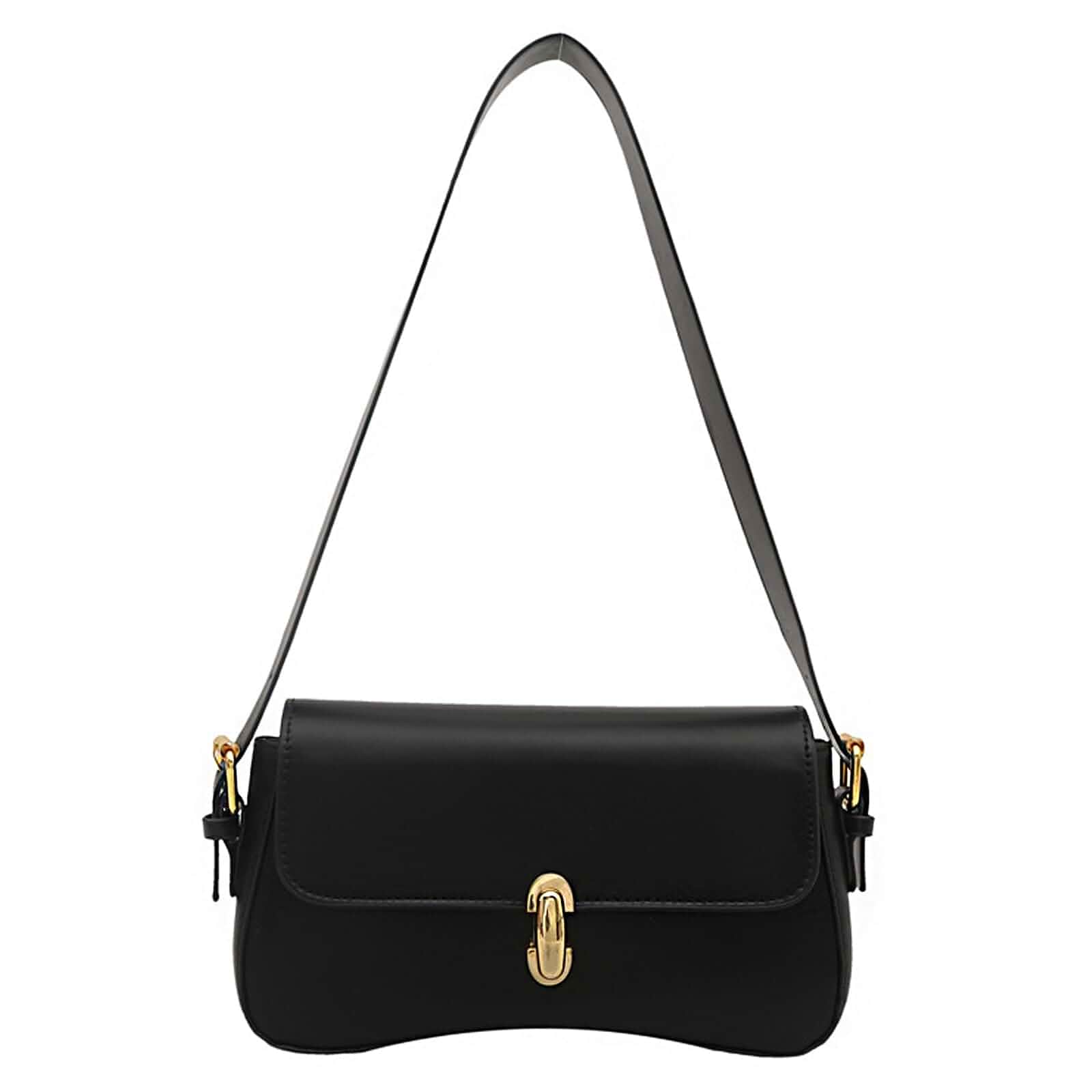Small Shoulder Bags Cute Handbags Bag Hobo Purse for Women Soft Vegan Leather Purse, Adjustable wide shoulder strap, gold-tone clasp, Minimialist Structured Handbag for Everyday