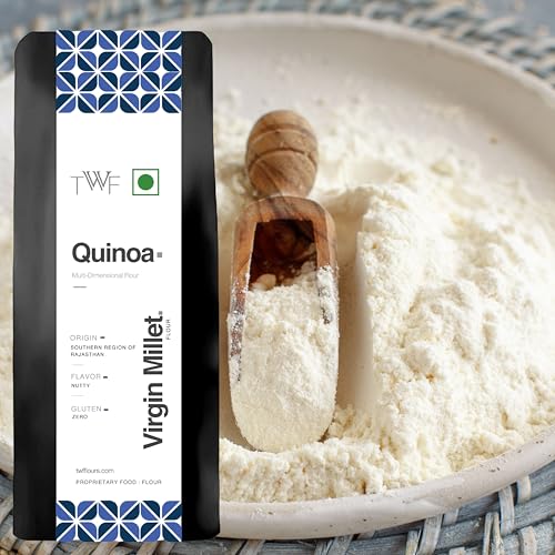 Image of TWF Virgin Quinoa Flour 500g pack | Quinoa Atta | Stone Ground | Gluten-Free Atta | High Protein & Fiber | Complete Plant-Based Protein | Supports Gut Health, Immunity & Weight Management | Superfood Flour | No Additives or Preservatives