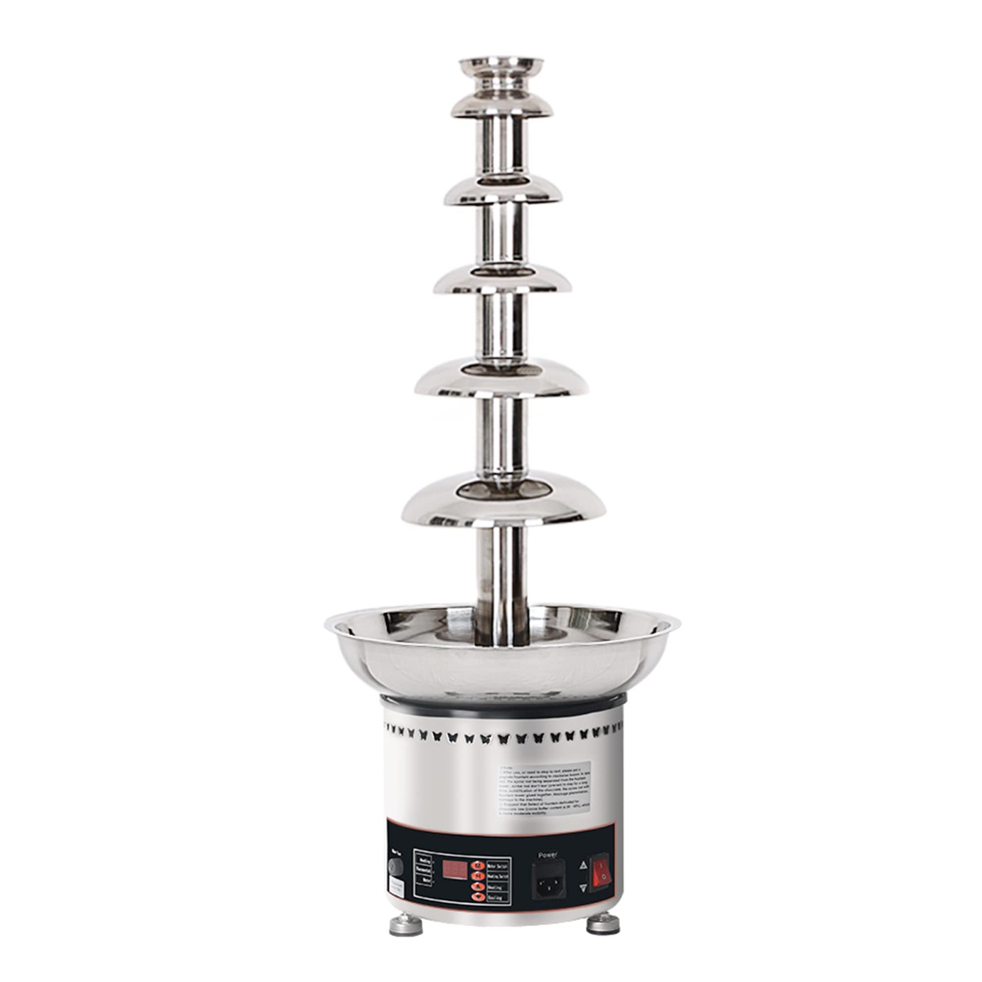 YNIYUJKL Chocolate Fountain Machine 304 Stainless Steel Commerical Chocolate Fondue Easy To Assemble For Cheese, Bbq Sauce, Ranch, Liqueurs,6 floors