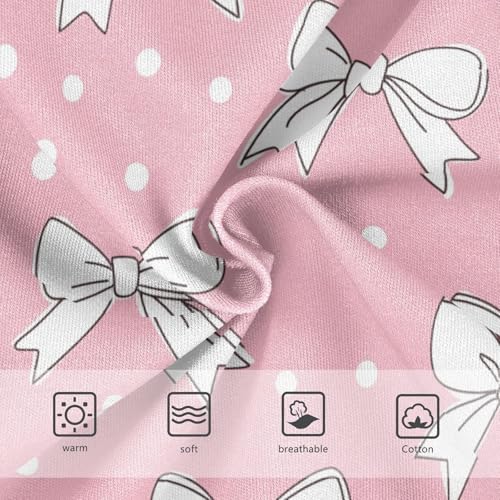 Wusikd Cute Bows Girls' Underwear Cotton Polka Dots Pink Girls Briefs Soft Toddler Underwear 2T3