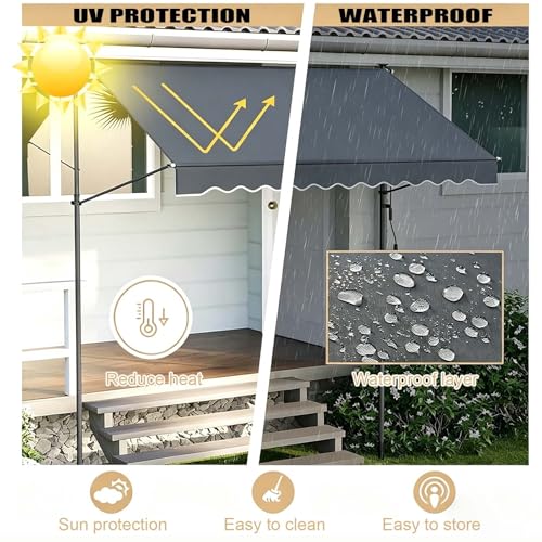 Toldo retráctil manual para patio que soluciona el exceso de calor 4