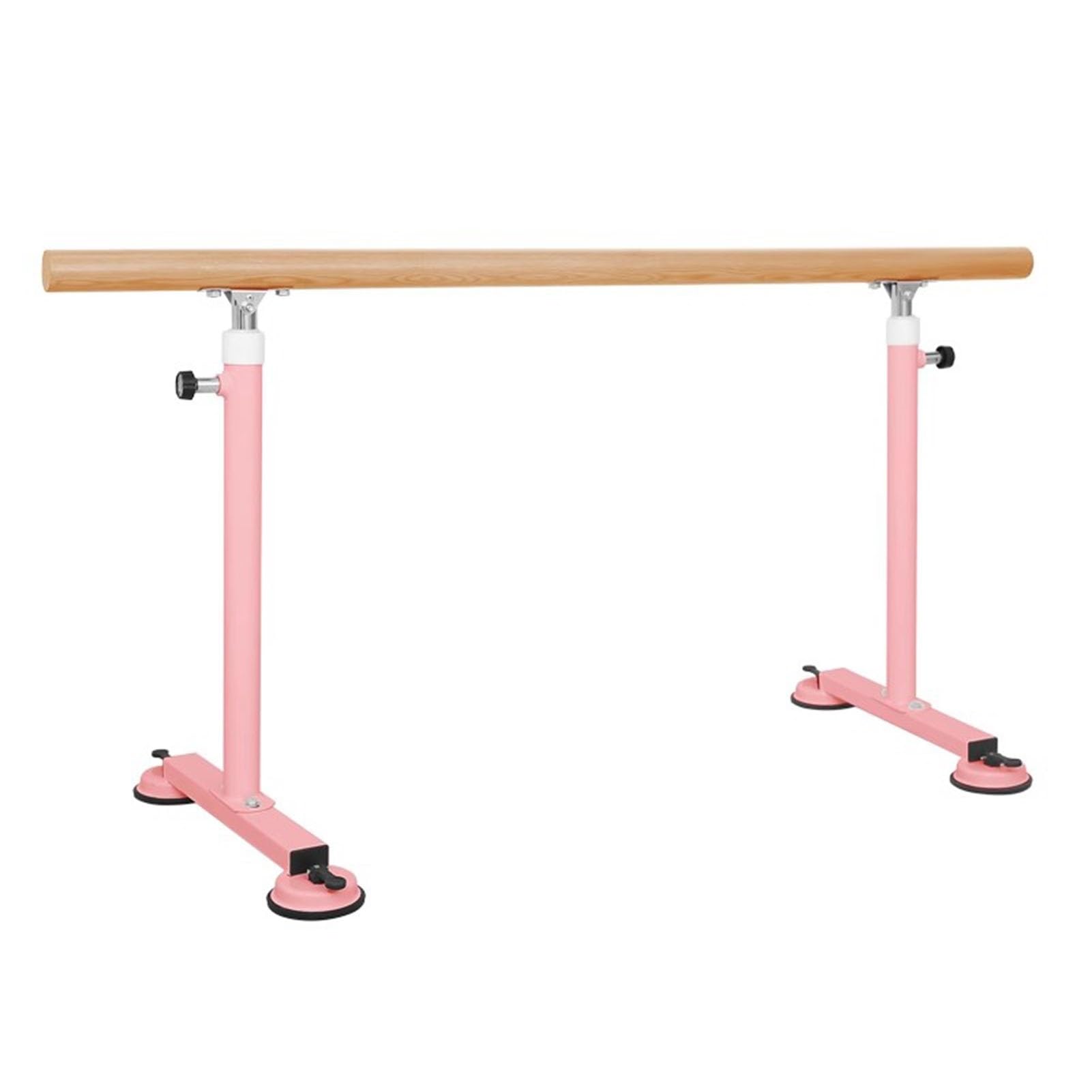 RQLSSSLMXJ Ballet Bar Portable Home Ballet Barre For Adults, Freestanding Height Adjustable 80-120Cm Dance Bar, For Fitness Gymnastics Stretching Pilates Training, Pink-L 150cm/4.92ft