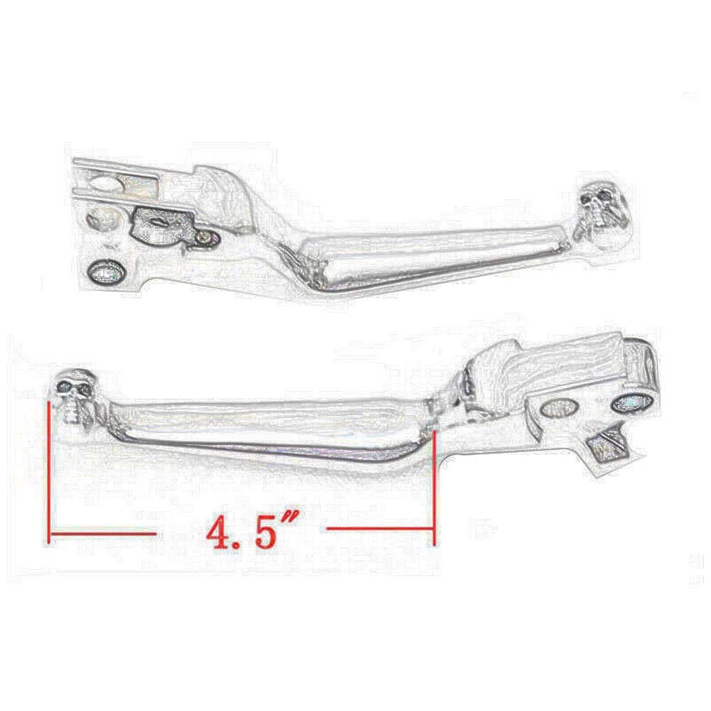 Leve frizione freno moto in lega di alluminio adatta Replacement for Harley FLSTF Fat Boy FXDWG Dyna Wide Glide Sportster 883 1200 (Nero)