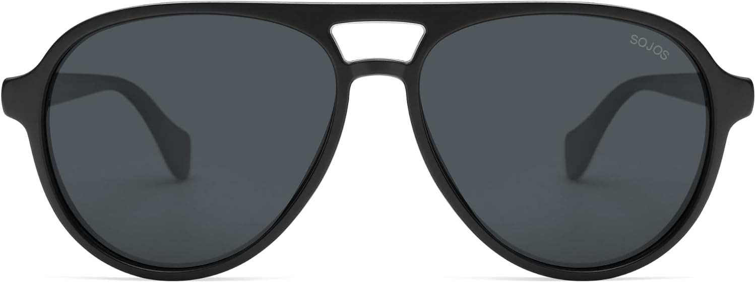 SOJOS Ocean Collection Polarized Retro Oversized Aviator Sunglasses Women Men Recycled Plastic Eco-Friendly, Constellation - Image 3