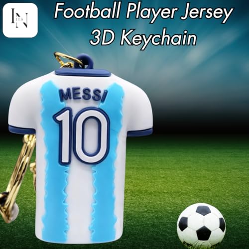 Image of Football jersey Keychain | Ronaldo key chains | messi Keychain | 3D Cute silicone key chain for bike men | soccer Keyring gifts for boys | anime key holder for bag