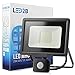 Kobi LED-2B MH Außen Strahler Flutlicht 30W | Scheinwerfer mit Bewegungssensor, Wasserdicht Fluter | Kaltweiß, Superhell 2400lm | 230V | Energiesparende Lichtquelle | Außenanwendungen, LED-Leuchte