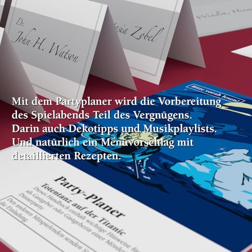 Stadtkrimis Exit Escape Stadtführung Mörderische Dinnerparty – Totentanz auf der Titanic - Krimidinner für zuhause 6 bis 8 Personen - spannendes Krimi Dinner Spiel - Krimispiel für Erwachsene