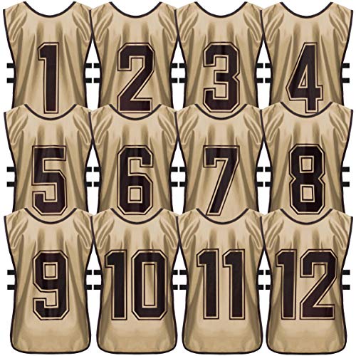 4Gambeta (G, L, 1-12) Premium Scrimmage Sport Training Vest - Soccer, Basketball, Football And Hockey Pinnies - Practice And Game Bibs For Kids, Youth And Adults - 12-Pack With Carry Bag #TOP11